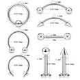 thumbnail image 1 of Nipple Shield,10PCS Stainless Steel Tongue Body Piercing Ring Lip Nail Class Leading Features, 1 of 2