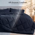 thumbnail image 4 of Utopia Bedding Queen Comforter Set, Bed in a Bag 7 Piece, Navy Diamond Quilted Bedding Set, Microfiber Fill, Comforter, Flat Sheet, Fitted Sheet, Pillowcase, Pillow Shams, Machine Washable, 4 of 4