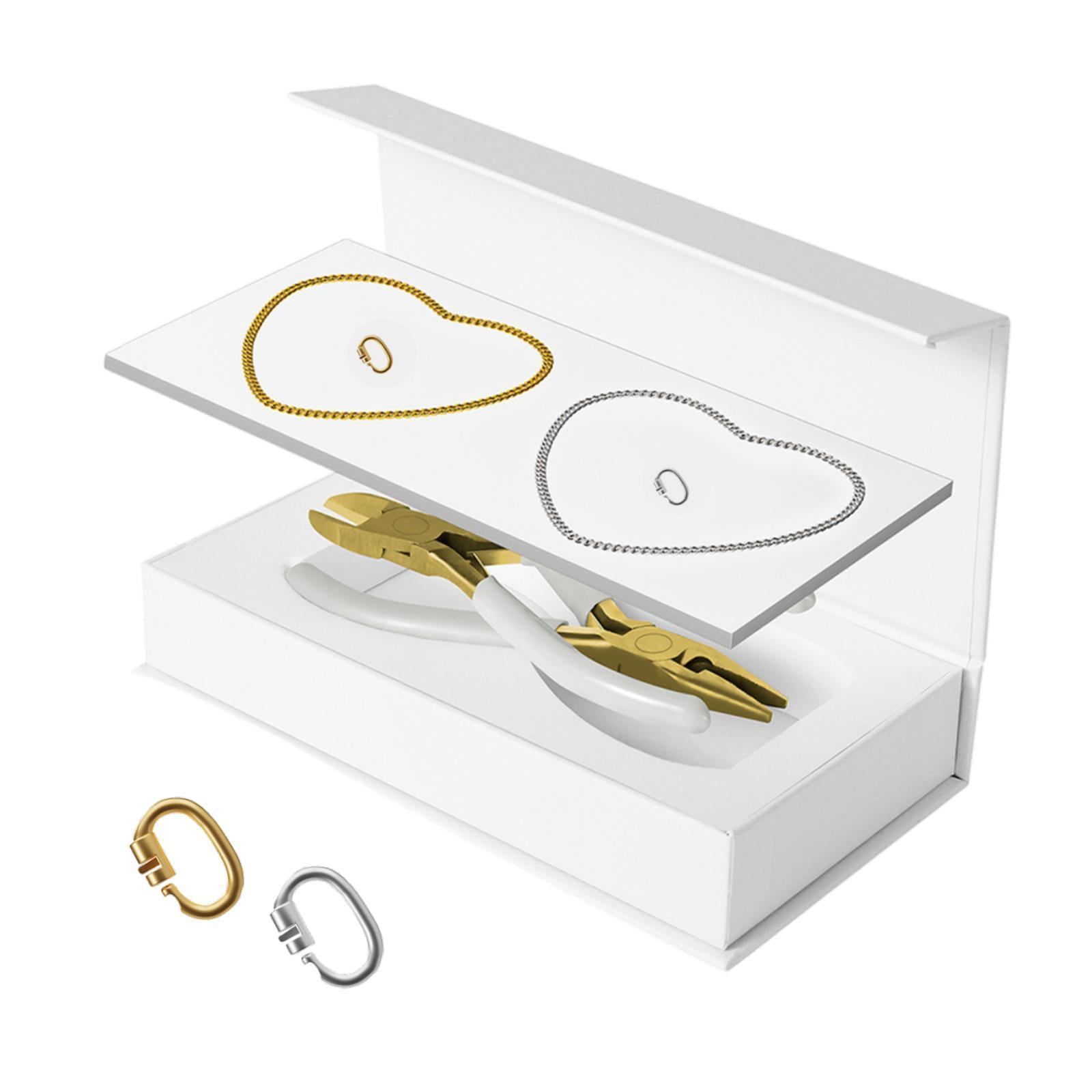 yuksok 2Pcs Permanent Bracelets Kit Relationship with Lock Clasps Couples Bracelets 1 1 Gold