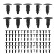 thumbnail image 1 of 100x Plastic Bumper Fastener Rivet Clips Auto Body Clips Black, 1 of 5