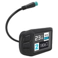 thumbnail image 1 of Electric Bicycle Display, Electric Bicycle Display Panel ABS LCD Water Proof Cable Stand  for 22.2mm Handlebar, 1 of 7