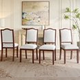 thumbnail image 3 of Farmhouse Dining Chairs Set of 4, Upholstered Dining Chairs with High Back, Cherry, 3 of 15