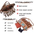 thumbnail image 4 of KAIYANG Bolsos bandolera con borlas estilo bohemio para mujer, bolsos de hombro con bloques de color, 4 of 4