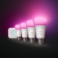 thumbnail image 2 of Philips Hue Smart Light Starter Kit - Bridge, Smart Button & 3 Color Bulbs White & Color Ambiance 2 of 13