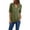 Army Green womens tops 1A, variant on Pimelu 2024 Summer Tops for Women Trendy Plus Size Flowy Business Zip Up 3/4 Roll Sleeve Dressy Shirts Blouses V Neck Women's Tops Spring Summer Solid Chiffon Casual Tshirts Tunic Plus