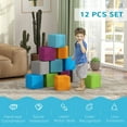 thumbnail image 6 of Soozier 12 Piece Soft Play Blocks Soft Foam Toy Building and Stacking Blocks Compliant Learning Toys for Toddler Baby Kids Preschool, Contemporary, 6 of 9