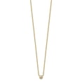 thumbnail image 2 of Stainless Steel Polished Yellow IP Clear Glass 16" with 2" ext. Necklace, 2 of 2