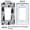 thumbnail image 3 of Yayeee Rocker Switch Wall Plate 2-Gang 4.7"x4.6" Home Decorative Outlet Cover, Cartoon Bear Paws Pattern, 3 of 6