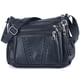 thumbnail image 1 of ELDA Bolsos cruzados para mujer, de piel sintética suave, bolso de hombro con múltiples bolsillos, Negro -, M, 1 of 5