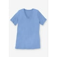 thumbnail image 6 of Woman Within Plus Size Perfect Short-Sleeve V-Neck Tee (Petite Available), 6 of 6