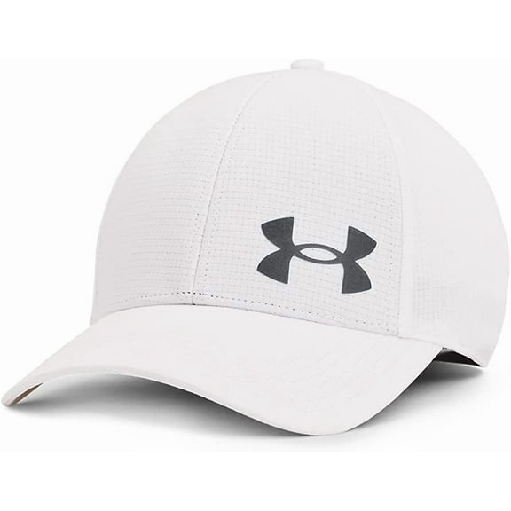 Under Armour Mens Iso-chill ArmourVent Fitted Baseball Cap White 100/Pitch Gray Large-X-Large