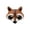 B003- Yellow, variant on Animal Mask, Full Face Mask for Halloween, Accessory for Masquerade, Mask for Dress Up, Yellow Raccoon Tanuki Halloween Party Mask, 9X9 Inch Soft Latex Funny Mask, Suitable for
