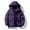 Purple, variant on FDGIU Winter Jackets for Women Insulated Coat Woman Casual Faddish Solid Long Sleeves Zipper Hooded Outwear Sports Coat Jacket