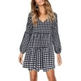 thumbnail image 2 of Women Summer Tunic Dress V Neck Casual Loose Flowy Swing Shift Dresses, 2 of 6