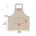 thumbnail image 3 of ¡Liquidación TEVEQ! Delantal de cocina a rayas de algodón y lino con cuello colgante para mujer, con bolsillos y toallero., 3 of 7