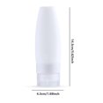 thumbnail image 2 of Injueey Botella dispensadora de silicona para viaje, Gel de ducha, de dientes, tubo vacío para apretar, contenedor dispensador a prueba de Almacenamiento y organización del hogar Blanco 90ML, 2 of 6