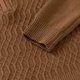 thumbnail image 5 of Boys Collared Half‑Zip Knit Pullover Sweater, Long Sleeve Textured Knitted Tops, Warm Kids Outfit for Fall Winter School and Daily Casual Occasions Brown 2-3T, 5 of 8