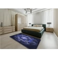 thumbnail image 4 of Ahgly Company Indoor Square Patterned Night Blue Area Rugs, 3' Square, 4 of 6
