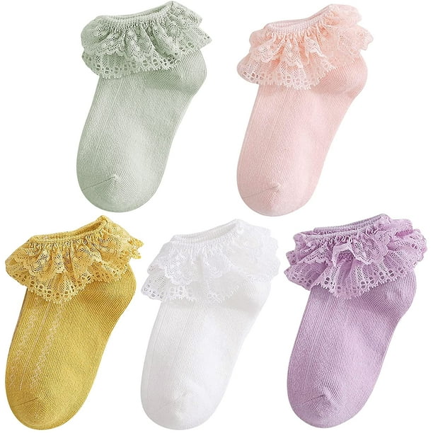 Zando Baby Girl Socks Frilly Ruffle Socks Cute Toddler Girl Sock Ruffle