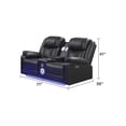 thumbnail image 5 of Challenger Modern 2PC (Sofa&Loveseat) made with wood and metal frame in Black, 5 of 10