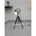 thumbnail image 2 of Nautical Spot Light Table Lamp Designer Searchlight With Wooden Stand, 2 of 3