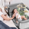 thumbnail image 4 of Baby Crib Mobile, Dinosaur Nursery Bedside Hanging Toy, Calming Wood Cotton Sensory Decor for Infant Girl Boy, Breathable, 4 of 6