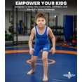 thumbnail image 4 of Exxact Sports Plain Youth Wrestling Singlet For Boys, Premium Powerlifting Singlet, Kids Wrestling Singlets For Training - (Royal, Y2XS), 4 of 7
