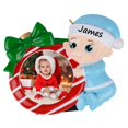 thumbnail image 5 of Maxora Personalized Ornaments Customized Christmas Ornament Photo frame Ornament for Baby Boy 1st Christmas Free Customize, 5 of 9