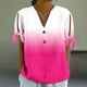 thumbnail image 5 of Vestidos Casuales Para Mujer, Blusas De Mujer De Moda Camiseta holgada de manga corta con cuello en V, botones y estampado sin posicionamiento para mujer, estilo informal y de moda, 5 of 7
