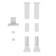 thumbnail image 1 of Accesorios para cortinas, manija de riel multifuncional blanca, pies de abrazadera de cuerda resistentes, kit de herrajes para cortinas de repuesto, 1 of 7