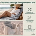 thumbnail image 4 of CLOUDSCAPE Turkish Towel Set of 6 - 39"x71" Large Beach Towels, Quick Dry Travel Towel for Adults, Sand Free Beach Essentials for Women, Lightweight Travel Pack Soft Beach Bath Towel, Multicolor1, 4 of 9