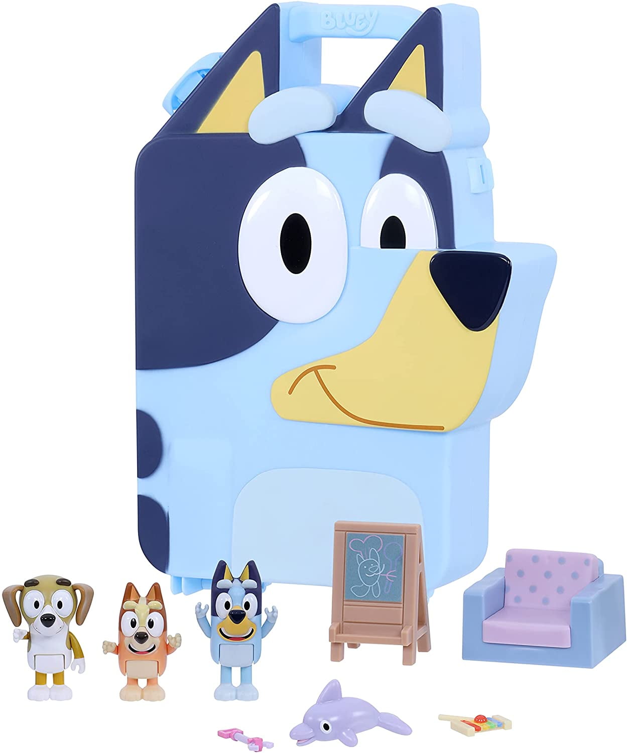 Bluey's Deluxe Play & Go Playset with 2.53 inch Figures