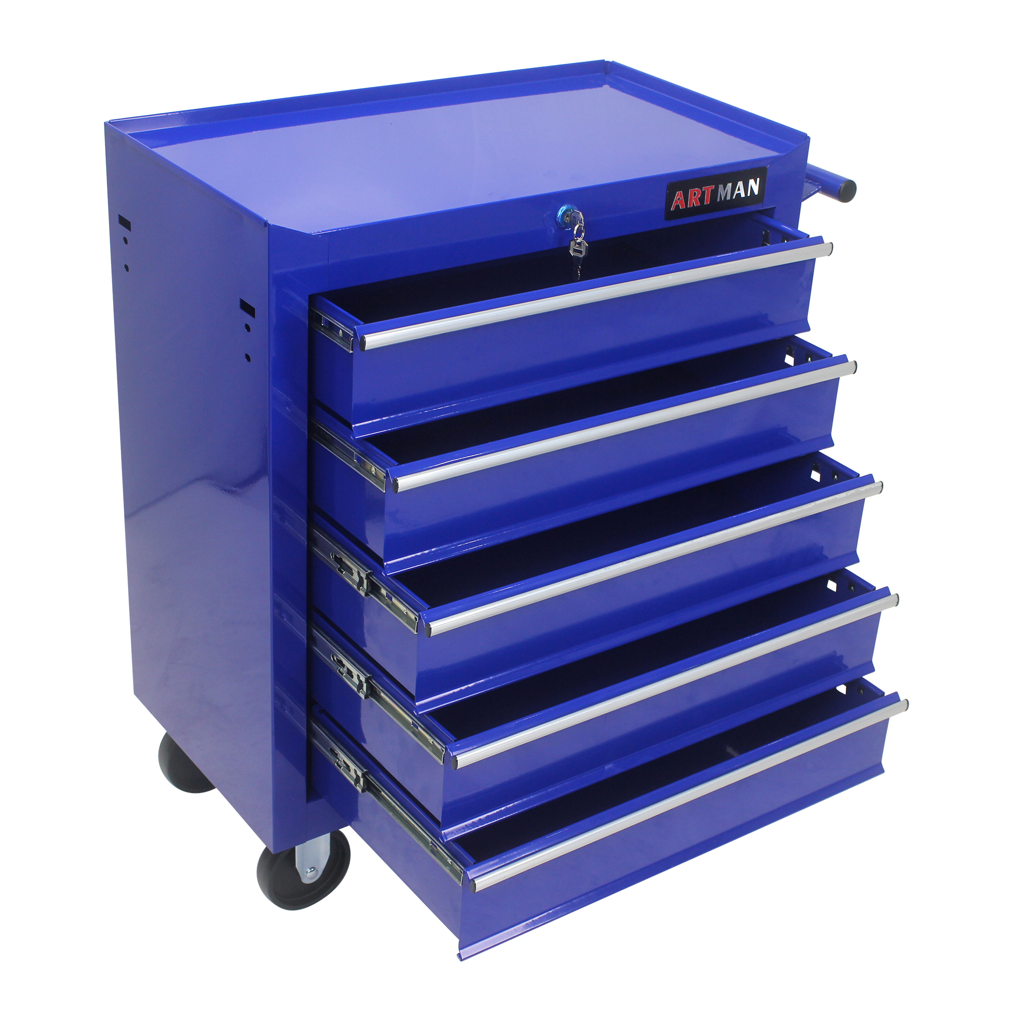5 Drawer Rolling Tool Chest, Steel Tool Storage Cabinet for Garage Storage with 4 Wheels and Locker