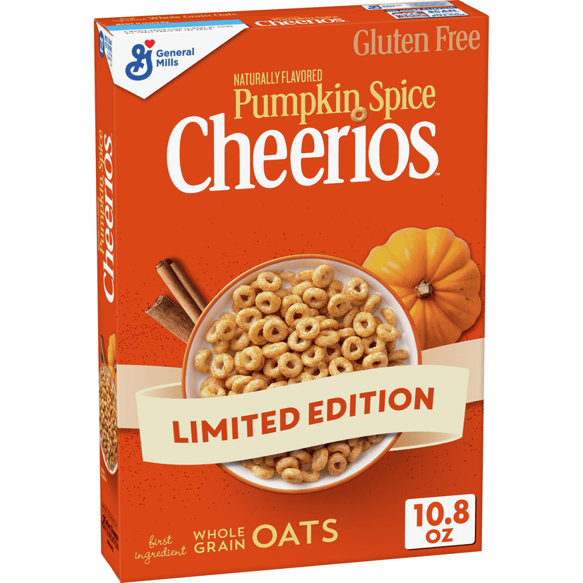 Pumpkin Spice Cheerios Breakfast Cereal, Gluten Free, 10.8 oz