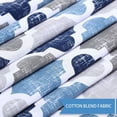 thumbnail image 3 of 72"x84"QuadrilateralTile Pattern Fabric Shower Curtains for Bathroom（Grey and Blue）, 3 of 7