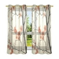 thumbnail image 6 of Yayeee Window Curtains Set of 2 for Living Room Light Filtering 63"x52", Light Red Flowers, 6 of 7