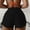 Black, variant on Yuhangmm Women's Swim Shorts, Swim Pants for Women Plus Size Solid and Print High Waist Brazilian Bikini Bottoms Beachwear with Side Tie Thong Bathing Shorts Red S