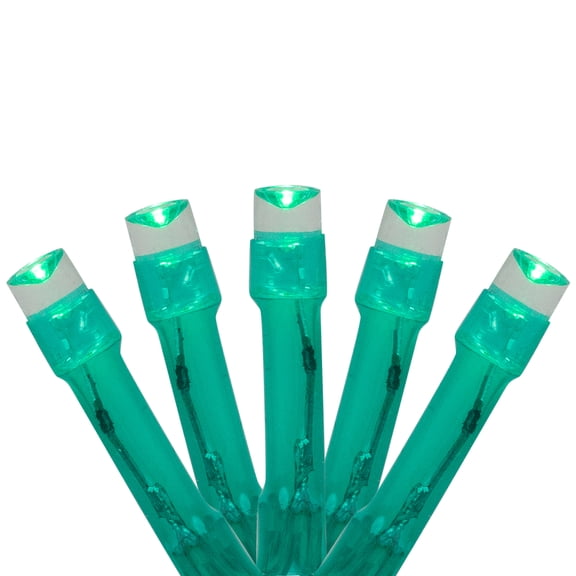 Northlight 20 Battery Operated Green LED Wide Angle Christmas Lights - 6.25 ft Green Wire