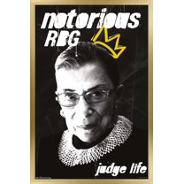 Ruth Bader Ginsburg (RBG) Wall Poster, 14.725" x 22.375", Framed