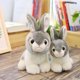 thumbnail image 3 of Muñeco de Conejos de Peluche Suave Colección Exhbición Decoración de Cumpleaños para Niños Gris 28cm Baoblaze Juguete de peluche suave, 3 of 8