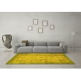 thumbnail image 3 of Ahgly Company Machine Washable Indoor Rectangle Abstract Yellow Modern Area Rugs, 2' x 4', 3 of 4