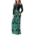 thumbnail image 3 of Aiyino Women's Maxi Dresses Long Sleeve Casual Long Dresses Loose with Pockets, 3 of 7