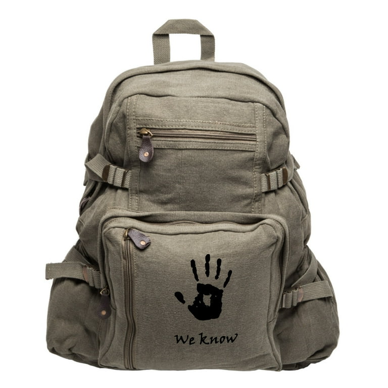 Military canvas online backpack