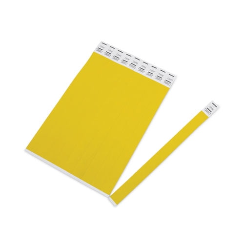 Crowd Management Wristbands, Sequentially Numbered, 9.75" x 0.75", Neon Yellow,500/Pack | Bundle of 10 Packs