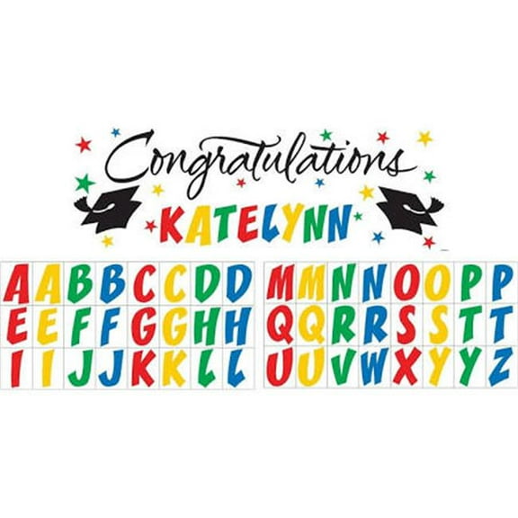 Giant Custom Name Graduation Banner, 20in x 60in