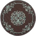 thumbnail image 1 of Safavieh DuraRug 8' Round Hand Hooked Rug in Chocolate, 1 of 7