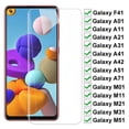 thumbnail image 1 of Vidrio Templado 9H HD para Samsung Galaxy F41 A42 M51 M31 M21 M11 M01 Protector de pantalla A01 A11 A21 A31 A41 A51 A71 película protectora Tan Jianjun unisex, 1 of 1