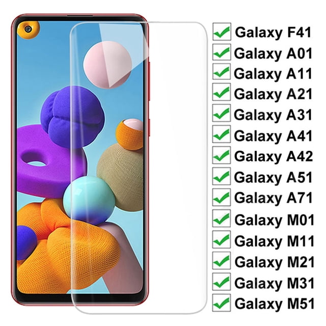 Vidrio Templado 9H HD para Samsung Galaxy F41 A42 M51 M31 M21 M11 M01 Protector de pantalla A01 A11 A21 A31 A41 A51 A71 película protectora Tan Jianjun unisex