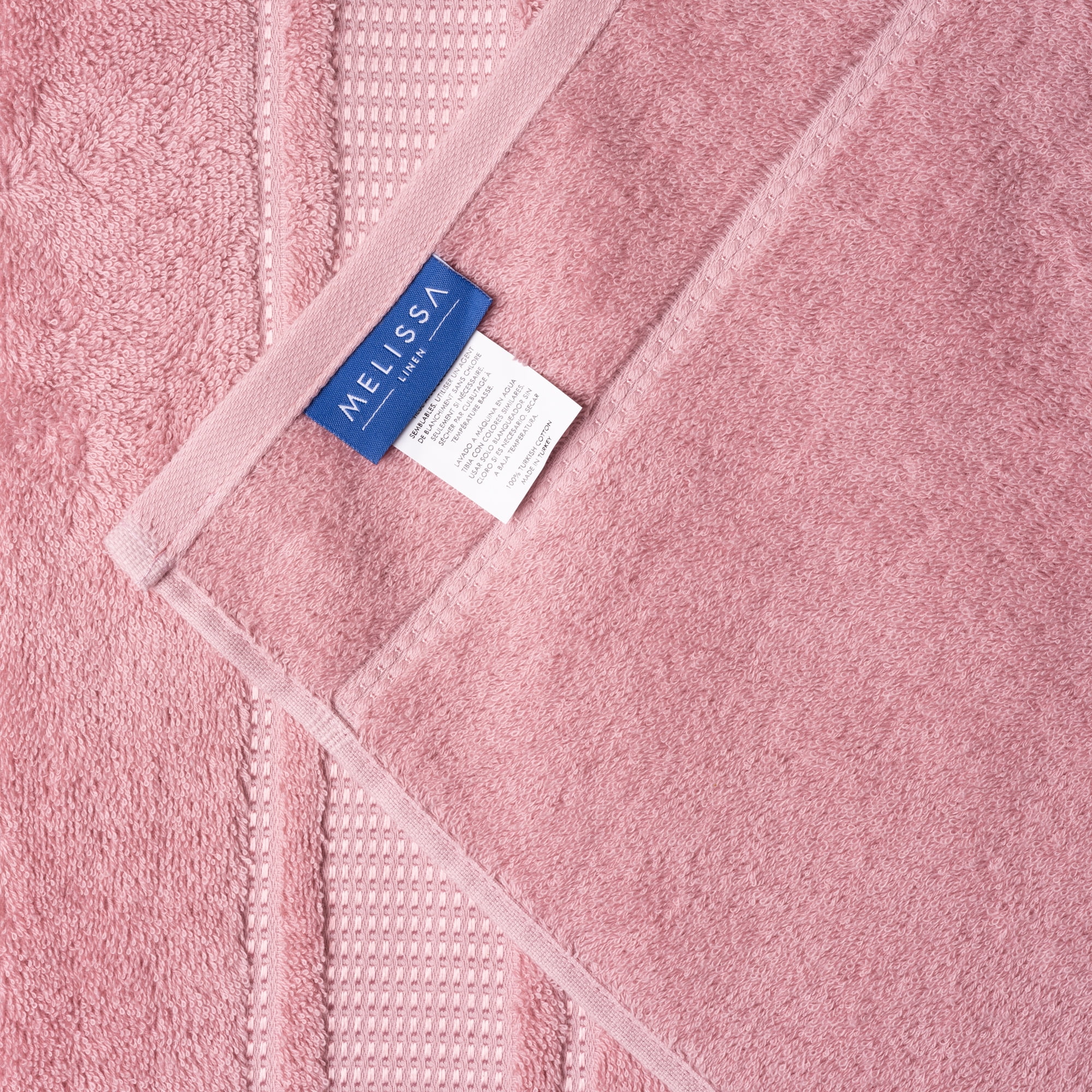 Melissa Linen, Cotton Bath Towels, 2 Pack Luxuries Towels for Bathroom, Super Absorbent, Dusty Pink
