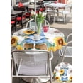 thumbnail image 5 of Outdoor Tablecloth with Umbrella Hole for Patio/Picnic/Party/Camping, Sunflower Gnomes Waterproof Table Cloth Round Cover Washable, Summer Botanical Elegant Floral (Dia 54"), 5 of 8